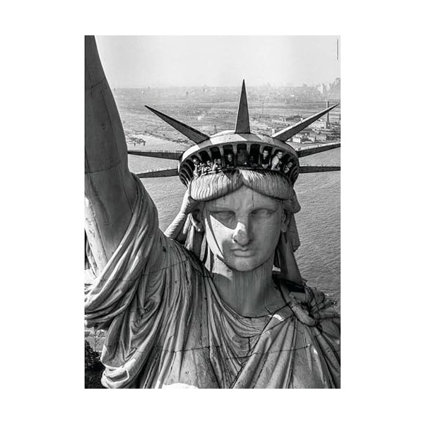 Puzzle Adulte Ville New-York Monument Statue de la liberté - 1000 Pieces - Collection Noir et Blanc