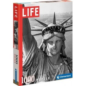 Puzzle Adulte Ville New-York Monument Statue de la liberté - 1000 Pieces - Collection Noir et Blanc