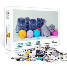 Puzzle adulte 1000 pièces Chat Puzzle en bois Jeu Challenging DIY Cadeau 1000 pièces de puzzle de défi intelligent adulte et 