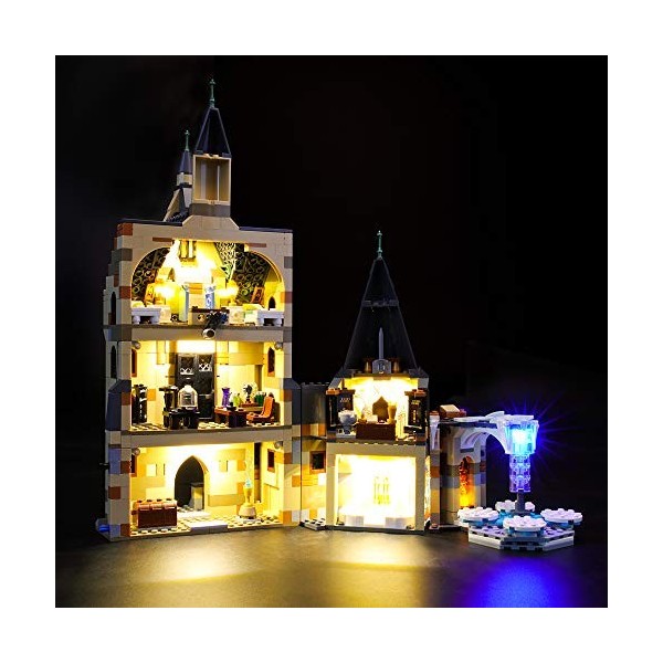 GEAMENT Jeu De Lumières pour Harry Potter La Tour de lhorloge de Poudlard Hogwarts Clock Tower - Kit Déclairage LED Compa