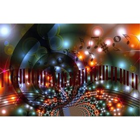 Puzzles de 1000 pièces - Puzzle pour adultes - Puzzles uniques - Notes de musique colorées - Puzzle de 1000 pièces coloré et 