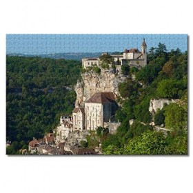 France Castle Puzzle Rocamadour pour adultes et enfants 1000 pièces en bois pour cadeaux Décoration de la maison Souvenirs de
