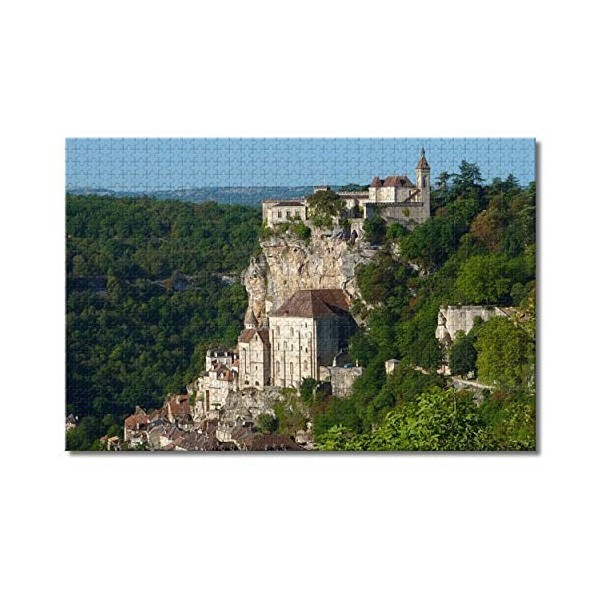 France Castle Puzzle Rocamadour pour adultes et enfants 1000 pièces en bois pour cadeaux Décoration de la maison Souvenirs de