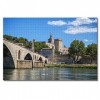 Puzzle France Bridge of Avignon Vaucluse pour adultes et enfants - 1000 pièces - Jeu de puzzle en bois pour cadeaux - Décorat