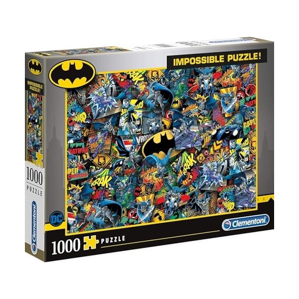 TOYS Puzzle Adulte Impossible Batman - 1000 Pieces - Avengers Batman Joker Robin Batmobile - Collection Super Heroes Avengers