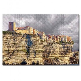 France Bonifacio Corse Puzzle pour adultes et enfants 1000 pièces Jeu de puzzle en bois pour cadeaux Décoration de la maison 