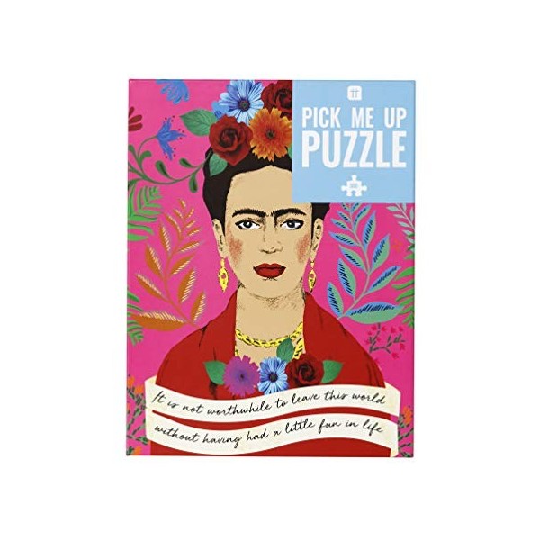 Talking Tables- Frida Kahlo Puzzle et Affiche de Citation de Portrait coloré Illustré danniversaire, Cadeau de Noël, Boho, 5