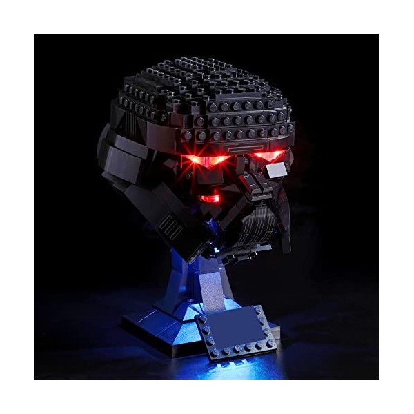 GEAMENT Jeu De Lumières Compatible avec Lego Le Casque du Dark Trooper - Kit Déclairage LED pour Star Wars 75343 Jeu Lego N
