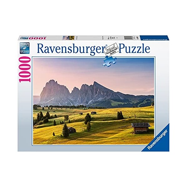 Ravensburger - Puzzle Adulte - Puzzle 1000 p - LAlpe de Siusi, Italie - 88908