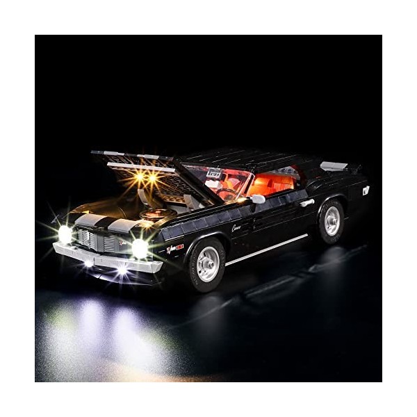 GEAMENT Jeu De Lumières Compatible avec Lego Chevrolet Camaro Z28 - Kit Déclairage LED pour Creator 10304 Jeu Lego Non Incl