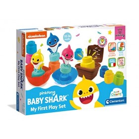 Clementoni- Baby Shark Clemmy Medium Playset-premières Jouet-Briques de Construction, 6 Mois et Plus, 17426, Cranberry