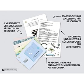 Unlock Your Gift Ensemble dénigmes – Coffret cadeau avancé – Cadeau énigme – Emballage de puzzle DIY