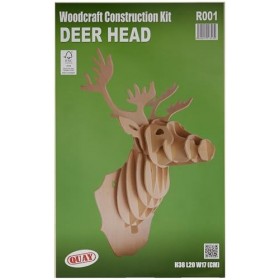 Quay Kit de Construction en Bois avec tête de cerf FSC, R001, Marron