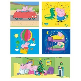 Clementoni 18+30+48+60pzs Does Not Apply Supercolor 10 in 1-Peppa Pig Progressifs 60, 2x48, 4x30, 3x18 Pièces , Enfants 4 An