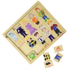 Eichhorn Mix and Match-100005408-Puzzle-30 pièces-26 x 22 cm-FSC-Contreplaqué 100% Vert Citron, 100005408, coloré