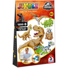 Schmidt Spiele- Unicorn Jixelz Jurassic World 1500 pièces 5 Motifs pour Enfants, 46132, coloré