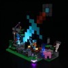 Jeu de lumières LED pour Lego 21244 Minecraft lavant-Poste de lépée, Décoration DIY Kit déclairage pour Minecraft Lego la