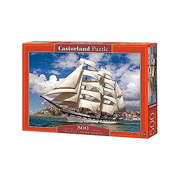 Castorland- Tall Ship Leaving Harbour Puzzle 500 pièces, B-52851, coloré, 35 x 25 x 5 cm
