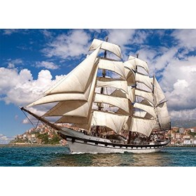 Castorland- Tall Ship Leaving Harbour Puzzle 500 pièces, B-52851, coloré, 35 x 25 x 5 cm