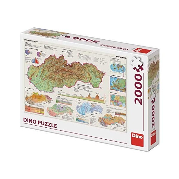 Dino Toys 561205 Carte de Slovaquie Puzzle 2000 pièces