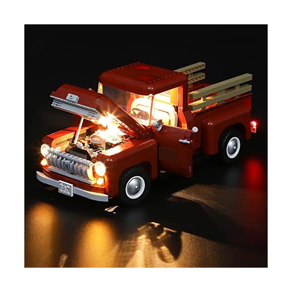 GEAMENT Jeu De Lumières Compatible avec Lego Le Pick-Up Pickup Truck - Kit Déclairage LED pour Creator 10290 Jeu Lego Non