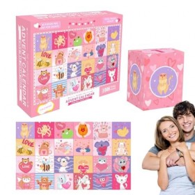 Ohicki Calendrier de Puzzle pour Animaux de Compagnie, Puzzle pour Animaux de Compagnie de la Saint-Valentin | Puzzle Romanti