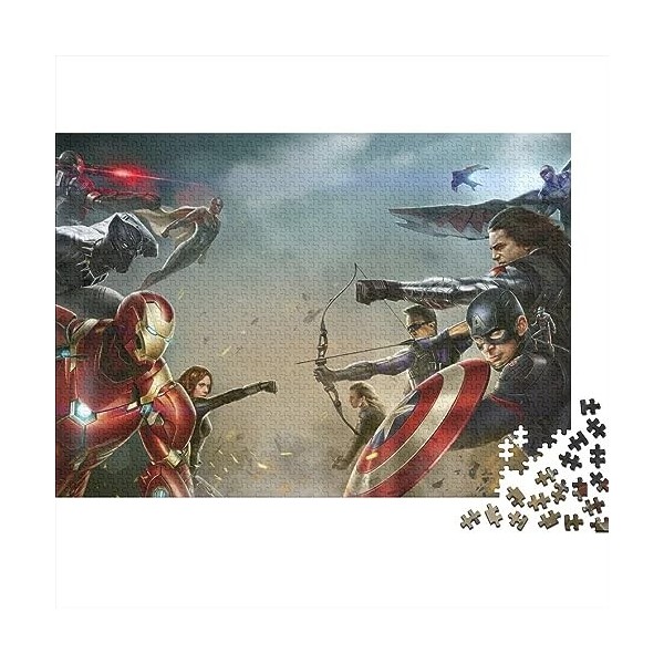 Puzzles pour Adultes 300 Pièces Puzzle Captain America Puzzles Créatifs pour Adultes Puzzles Casse-Tête pour Adultes Et Adole