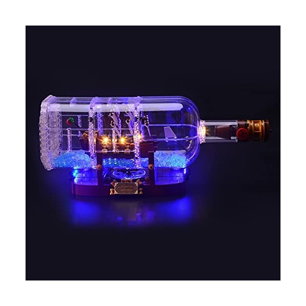 GEAMENT Jeu De Lumières pour Bateau en Bouteille Ship in a Bottle - Kit Déclairage LED Compatible avec Lego Ideas 92177 21