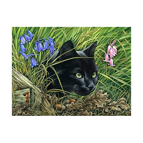 Adulte 1000 pièces Puzzle Chat Animal à la Main Fleur Famille interactif Jouet éducatif Bloc de Construction Puzzle A.7 500 p