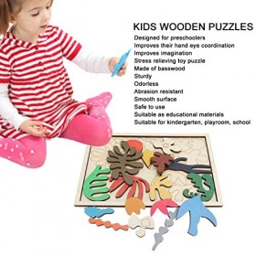 SPYMINNPOO Puzzle, Tilleul Jouet Puzzle Éducatif Couleurs Vives Multi Forme Puzzle Sol Puzzles pour Enfants Cadeaux Puzzles