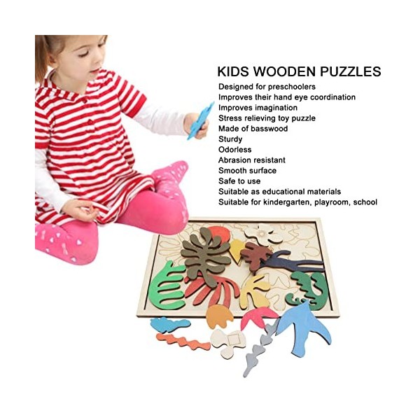 SPYMINNPOO Puzzle, Tilleul Jouet Puzzle Éducatif Couleurs Vives Multi Forme Puzzle Sol Puzzles pour Enfants Cadeaux Puzzles