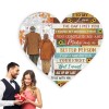 Casse-tête en forme de cœur pour adultes, « The Day I Met You » en acrylique – Joli ensemble de puzzle pour la Saint-Valentin