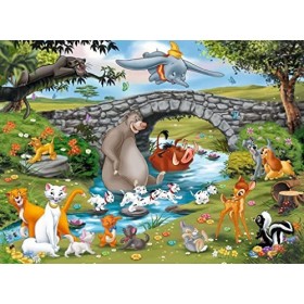 Ravensburger - Puzzle Enfant - Puzzle 100 p XXL - La famille dAnimal Friends - Disney - Dès 6 ans - 10947