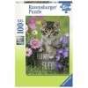 Ravensburger - Puzzle Enfant - Puzzle 100 p XXL - Chaton parmi les fleurs - Dès 6 ans - 10847