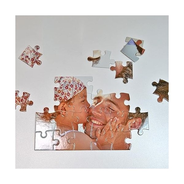 Ocadeau Petit Puzzle 24 pièces personnalisé Photo – Puzzle 16,5x11cm avec Impression Photo – Puzzle cartonné Personnalisable 