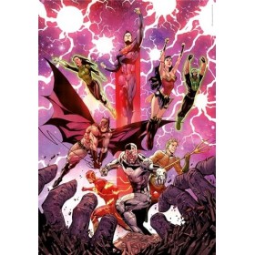 Clementoni DC Comics Justice League – 1000 pièces, Vertical, Divertissement pour Adultes, Puzzle Super-héros, fabriqué en Ita