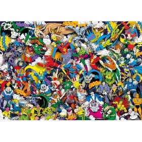 Clementoni Impossible DC Comics Justice League – 1000 pièces, Horizontal, Difficile, Puzzle Super-héros, Divertissement pour 