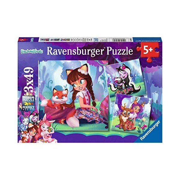 Ravensburger - Puzzle Enfant - Puzzles 3x49 p - Le monde merveilleux des Enchantimals - Dès 5 ans - 08061