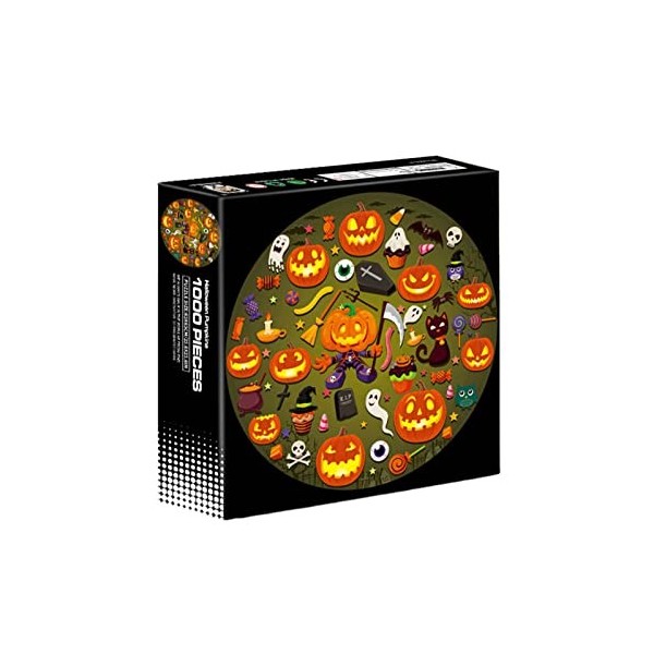 LIDCOM Grands Puzzles dhalloween, Halloween Jack O Lanternes Puzzle Jouet, décompression Halloween Puzzles Jeu Puzzle coloré