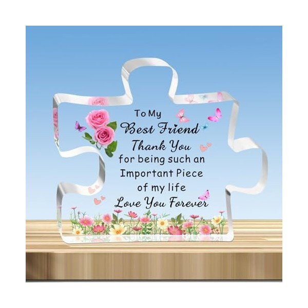 JMIMO Puzzle cadeau pour meilleure amie pour femme, cadeau de Noël ou danniversaire – Thank You For Being Such An Important 