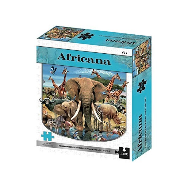 Howard Robinson- Kidicraft-Africana Elephant Puzzle Traditionnel, K22514, Multicolore