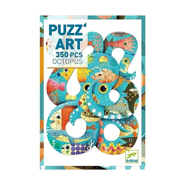 DJECO- Puzzle Art Octopus 350 pièces, DJO7651, Multicolore