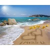 Puzzle 1000 pièces - Puzzle Adultes -Paysage de Plage au Coucher du Soleil Premium Puzzle - dès 12 Ans 26X38cm（10.23 * 14.96i
