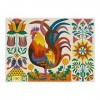 Rooster de Cloudberries - Puzzle de Coq de 1000 pièces Magnifiquement illustré pour Adultes, avec des Couleurs Orange et Jaun