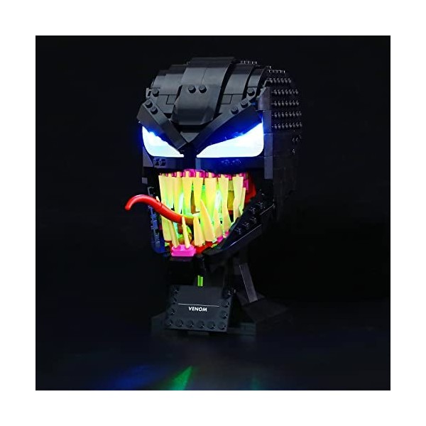 GEAMENT Jeu De Lumières Compatible avec Lego Super Heroes Venom - Kit Déclairage LED pour Spider-Man 76187 Jeu Lego Non Inc