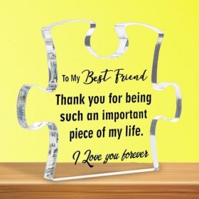 Puzzle en acrylique pour meilleure amie, cadeau danniversaire, cadeau damitié pour femme, homme, cadeau de remerciement, ca