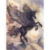 Puzzle 1000 pièces Puzzle Cheval ailé Noir pour Adultes Enfants 26X38cm（10.23 * 14.96inch）