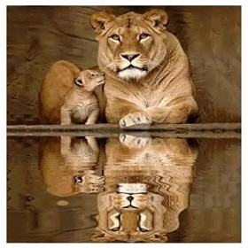Puzzle 1000 Pièces, Puzzle Adulte, Lions au bord de leau Puzzle 1000 Pièces Adulte, Jeu de Puzzle pour Adultes Enfants, Joue