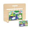 Puzzle coulissant Montessori | Puzzle 2 en 1 avec toboggan et jouets assortis pour dâge préscolaire,Slide Puzzle Board Color