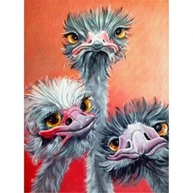 Puzzle 1000 Pièces Adultes,Enfant Puzzle,Trois autruches mignonnes Puzzle 26X38cm（10.23 * 14.96inch）